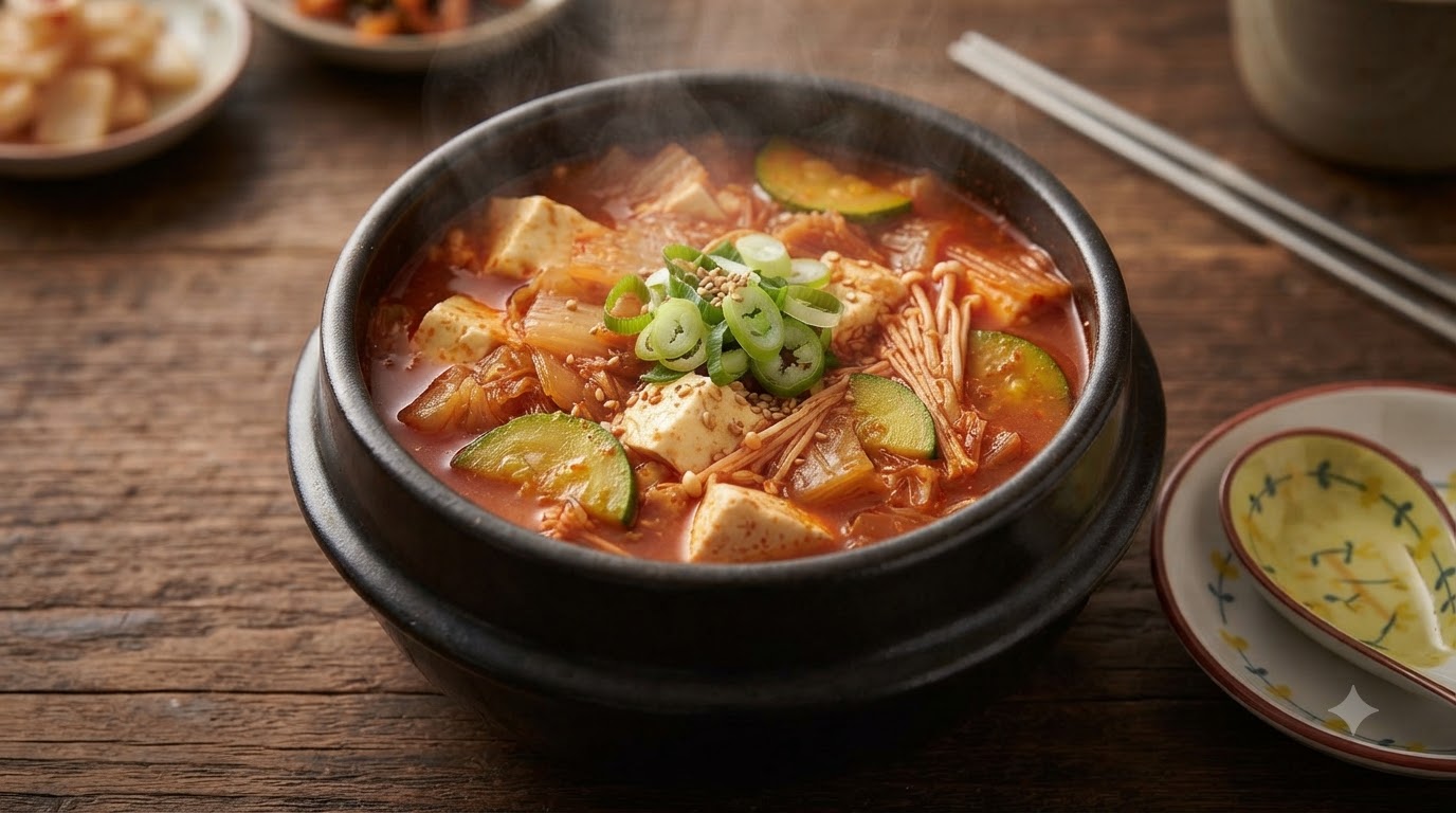 Classic Korean Kimchi Tofu Soup (Sundubu-jjigae style)