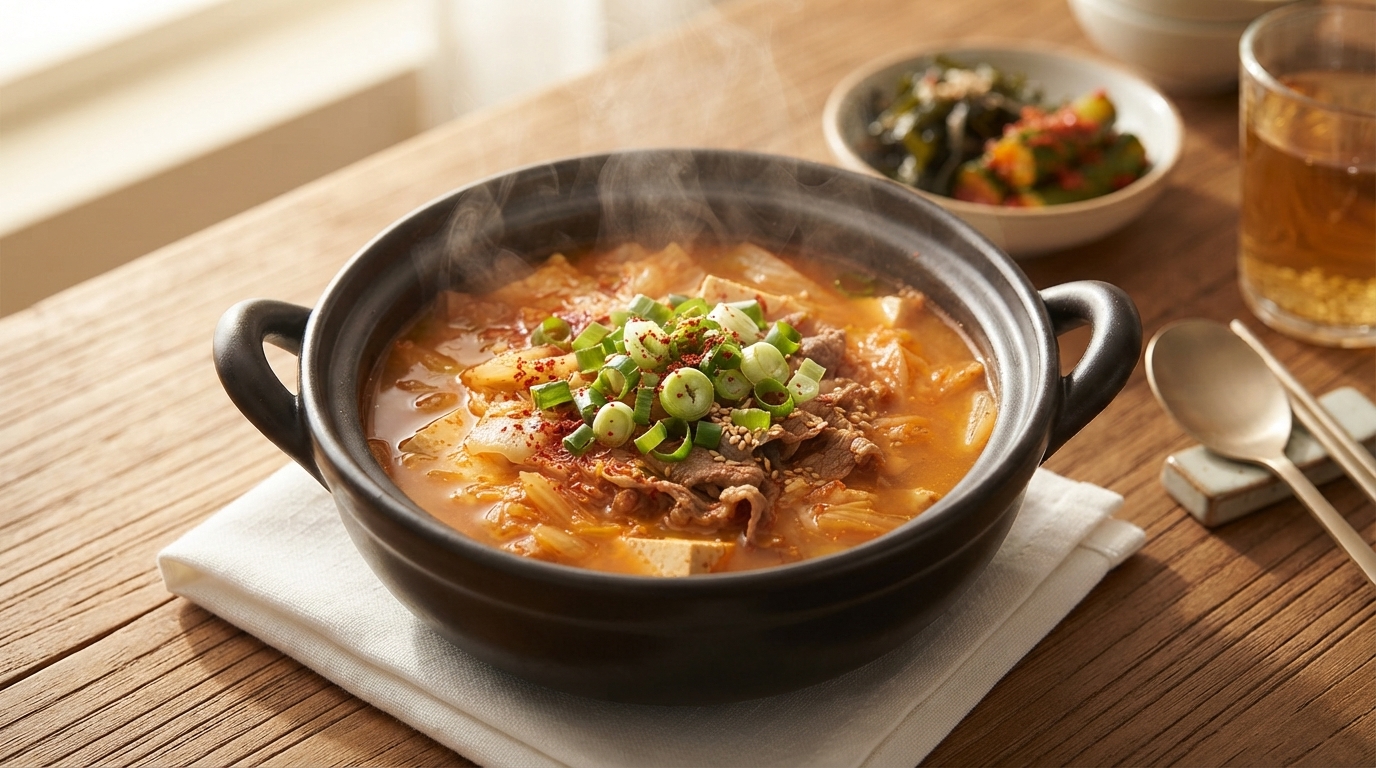 Authentic Korean Kimchi Doenjang-jjigae