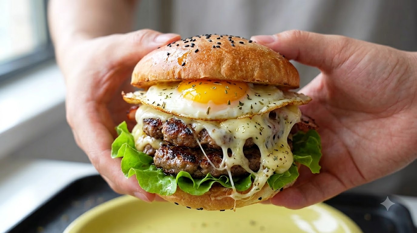 Air Fryer Butter Burger