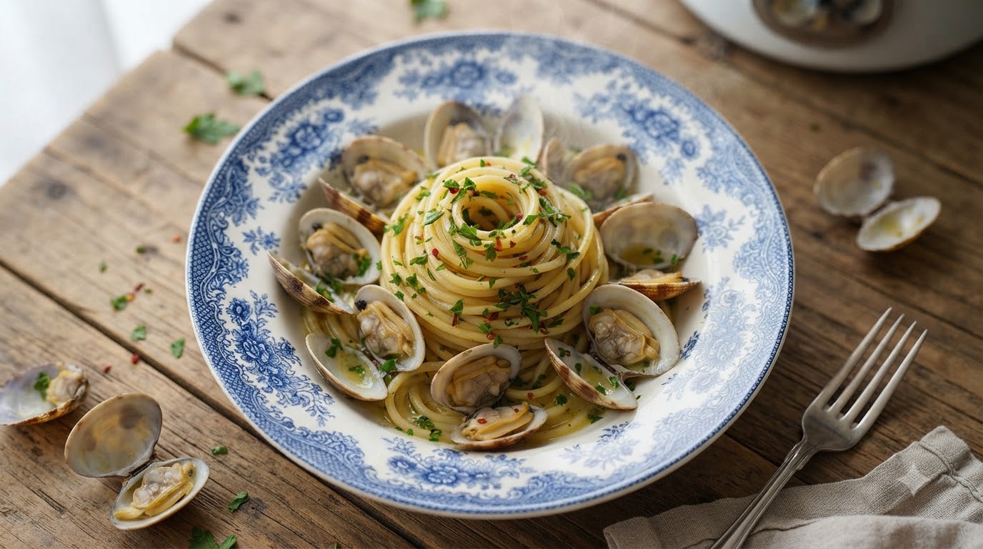 Classic Italian Spaghetti alle Vongole (Clam Spaghetti)