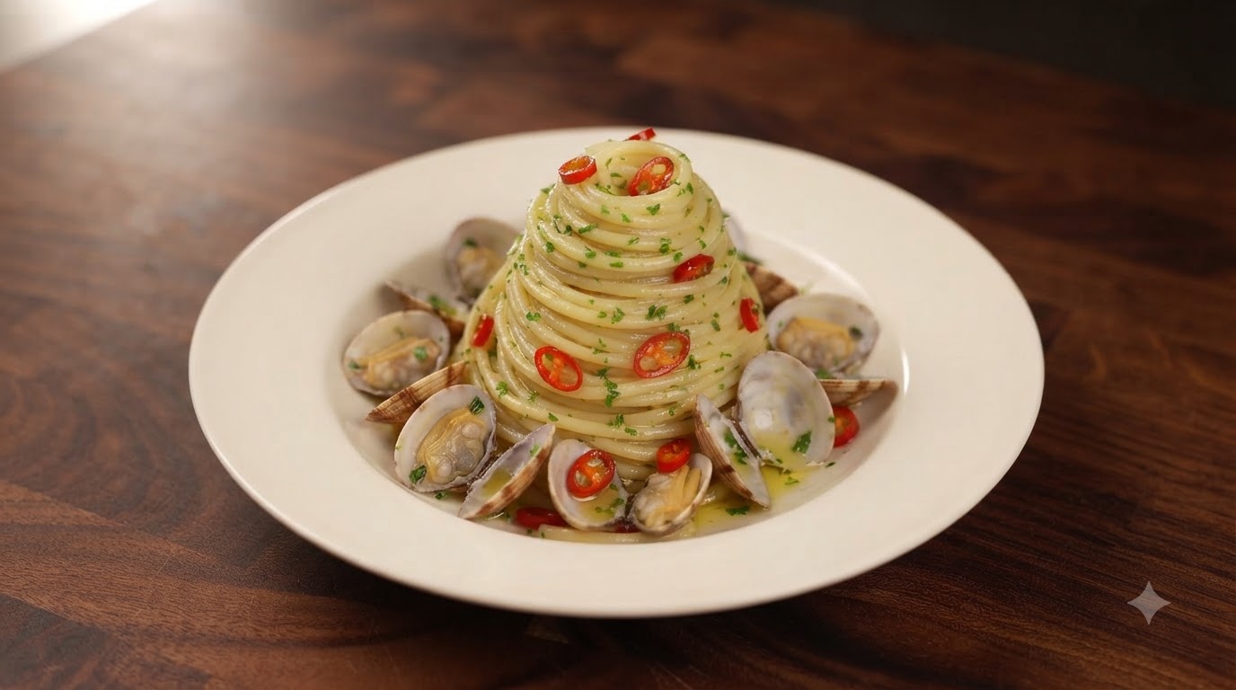 Garlic and Clam Spaghetti (Spaghetti alle Vongole)