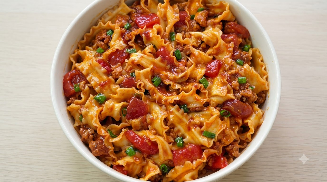 Homestyle Tomato and Minced Meat Noodles