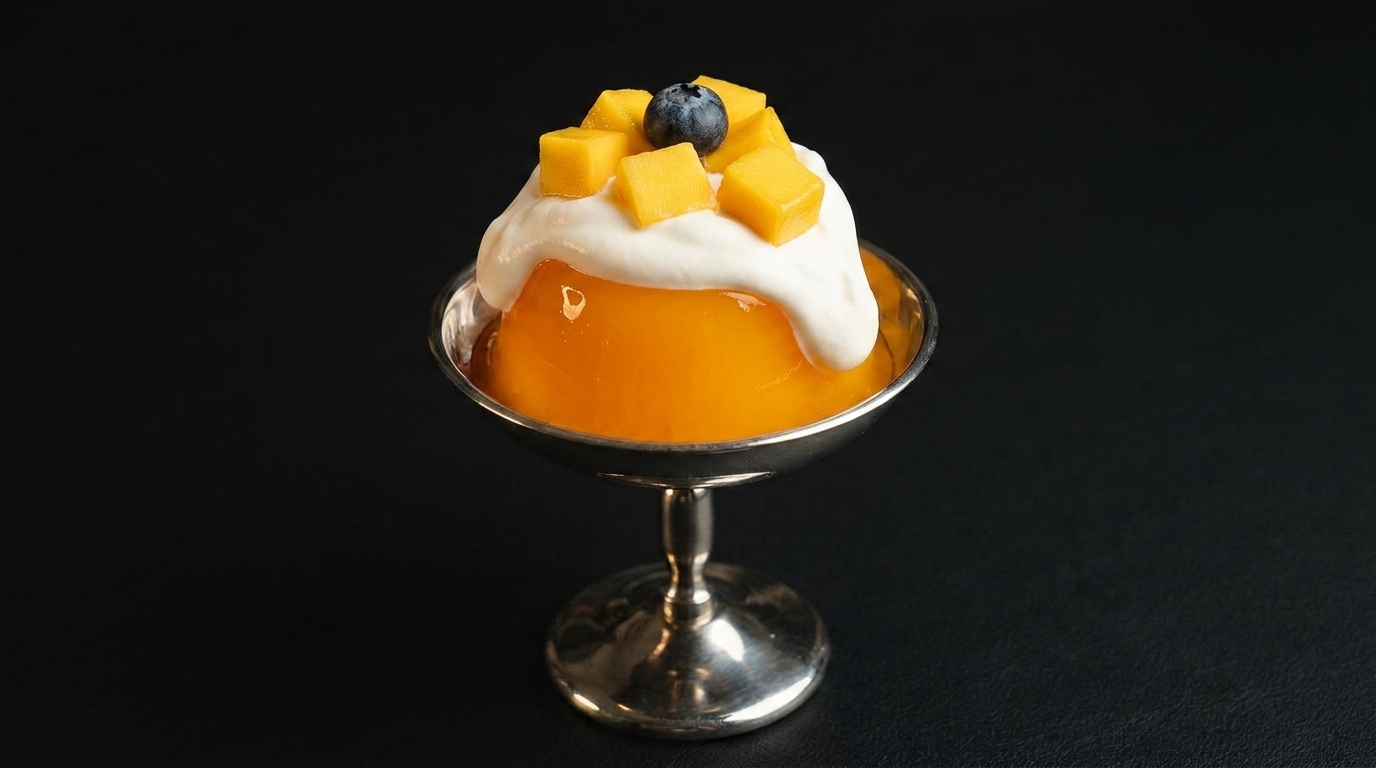 Mango Margarita Jelly with Salted Cream