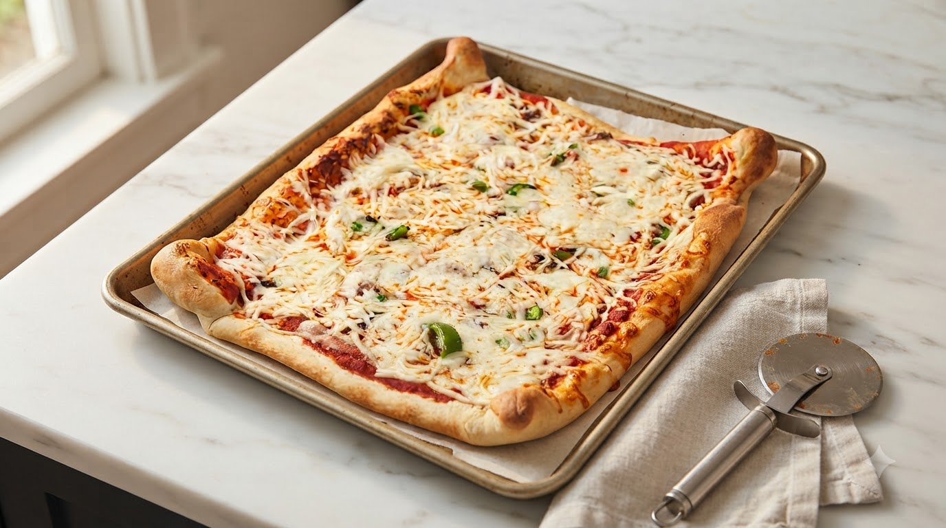 Crispy Anchovy Pizza with Mozzarella and Onions