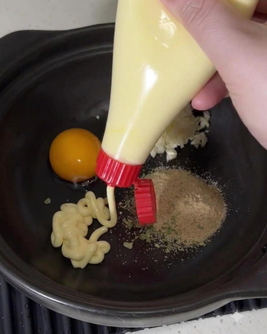 All seasoning ingredients mixed together into a smooth paste inside the cooking pot.