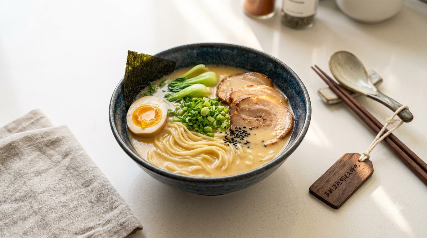 Rich Pork Bone Soup Instant Noodles