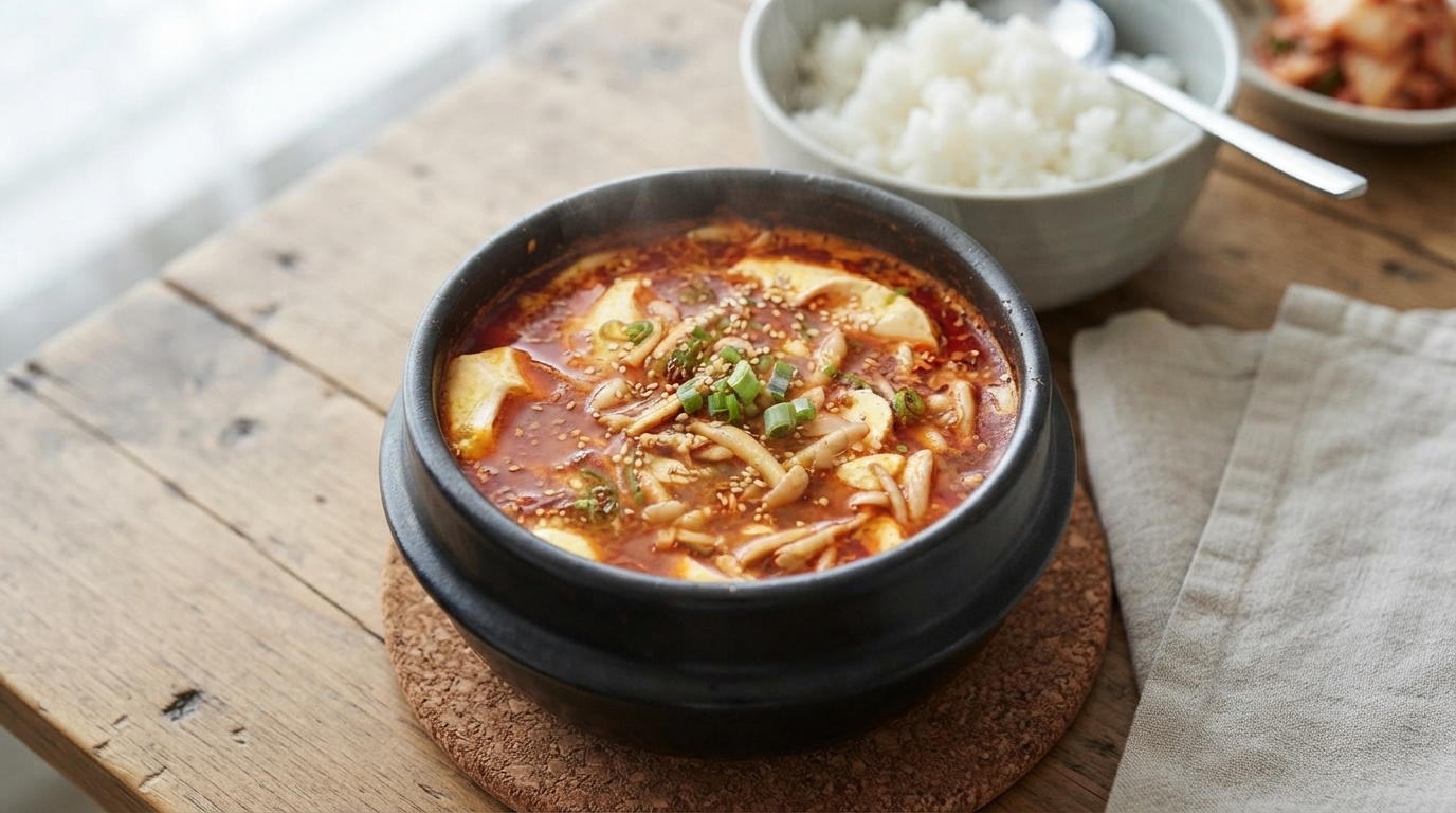 Korean Spicy Soft Tofu Soup (Sundubu-jjigae)