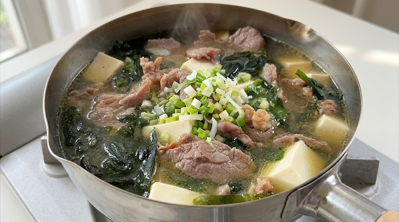 Low-Calorie Beef and Tofu Soup