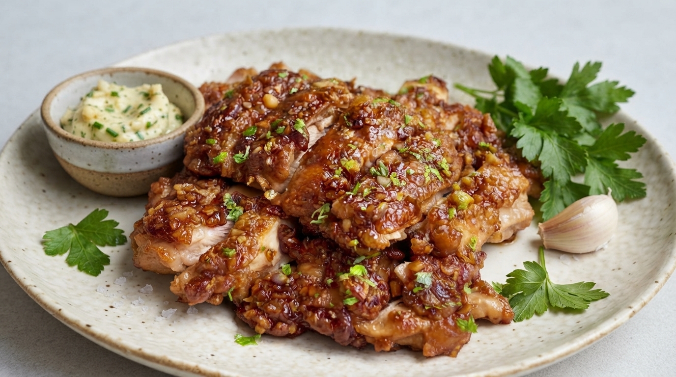 Crispy Garlic Butter Chicken Chop