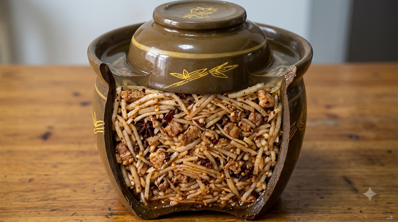 Radish Shred Pork Zha (Chinese Preserved Pork and Radish)