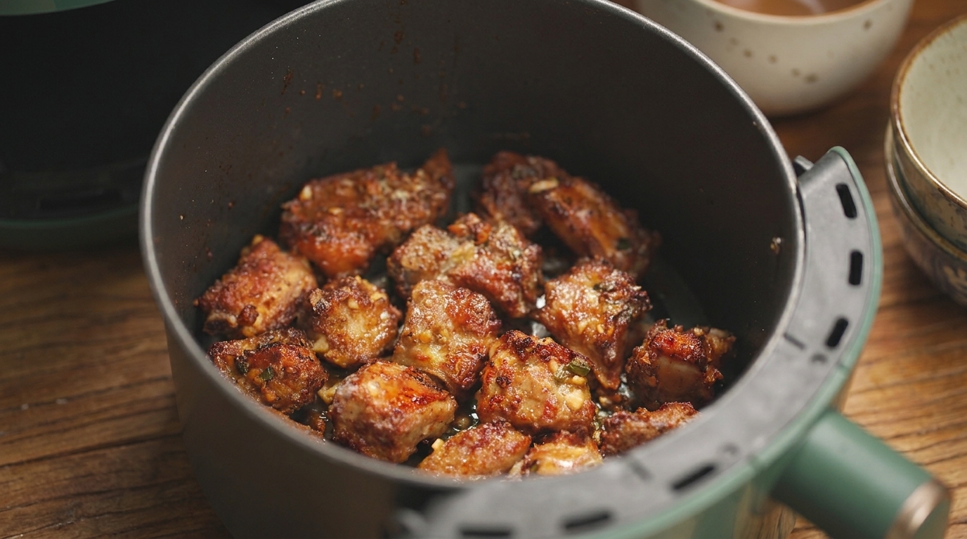 Air Fryer Garlic and Salt-Pepper Pork Ribs
