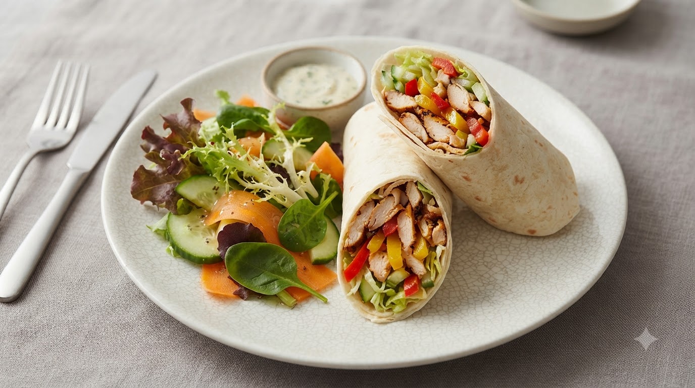 Smoked Chicken Tortilla Wraps with Caramelized Onions