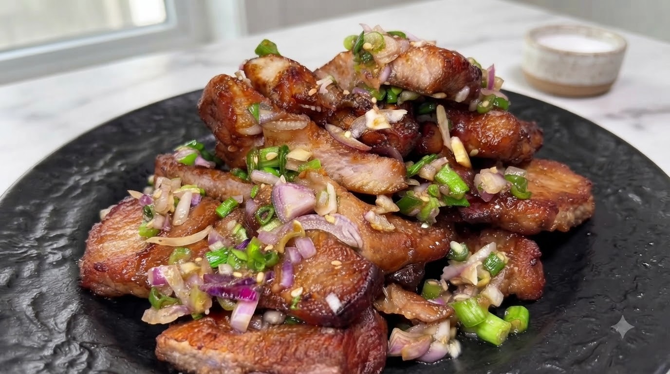 Air Fryer Salt and Scallion Pork Chops