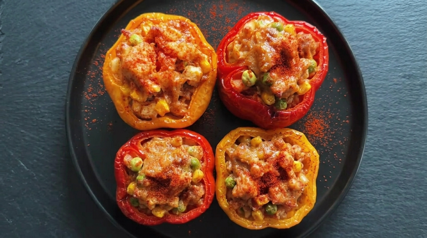 Spanish-Style Bell Pepper Stuffed Meat Bowls