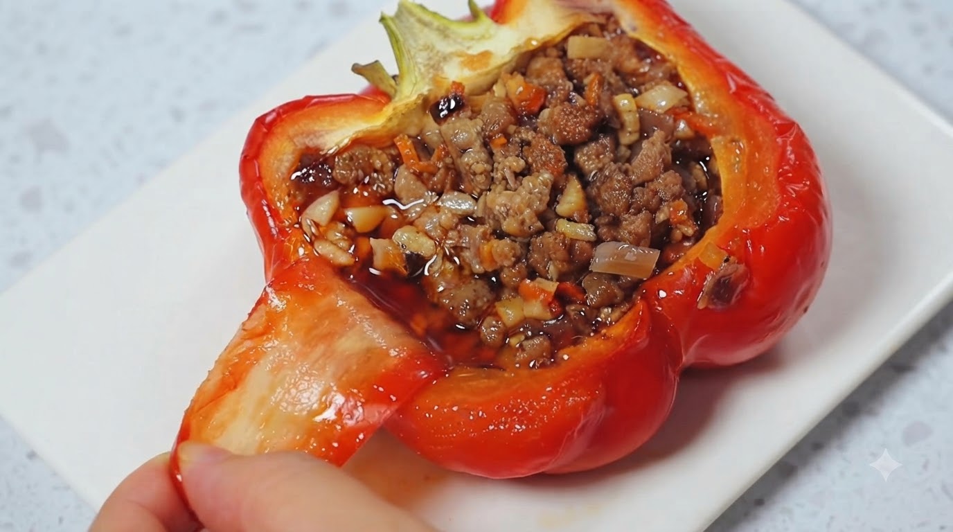Savory Stuffed Bell Peppers with Seasoned Minced Meat