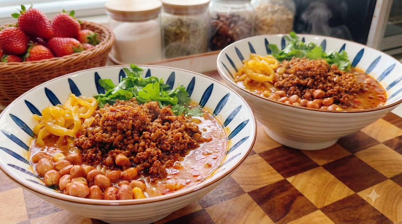 Spicy Minced Meat Noodle Soup