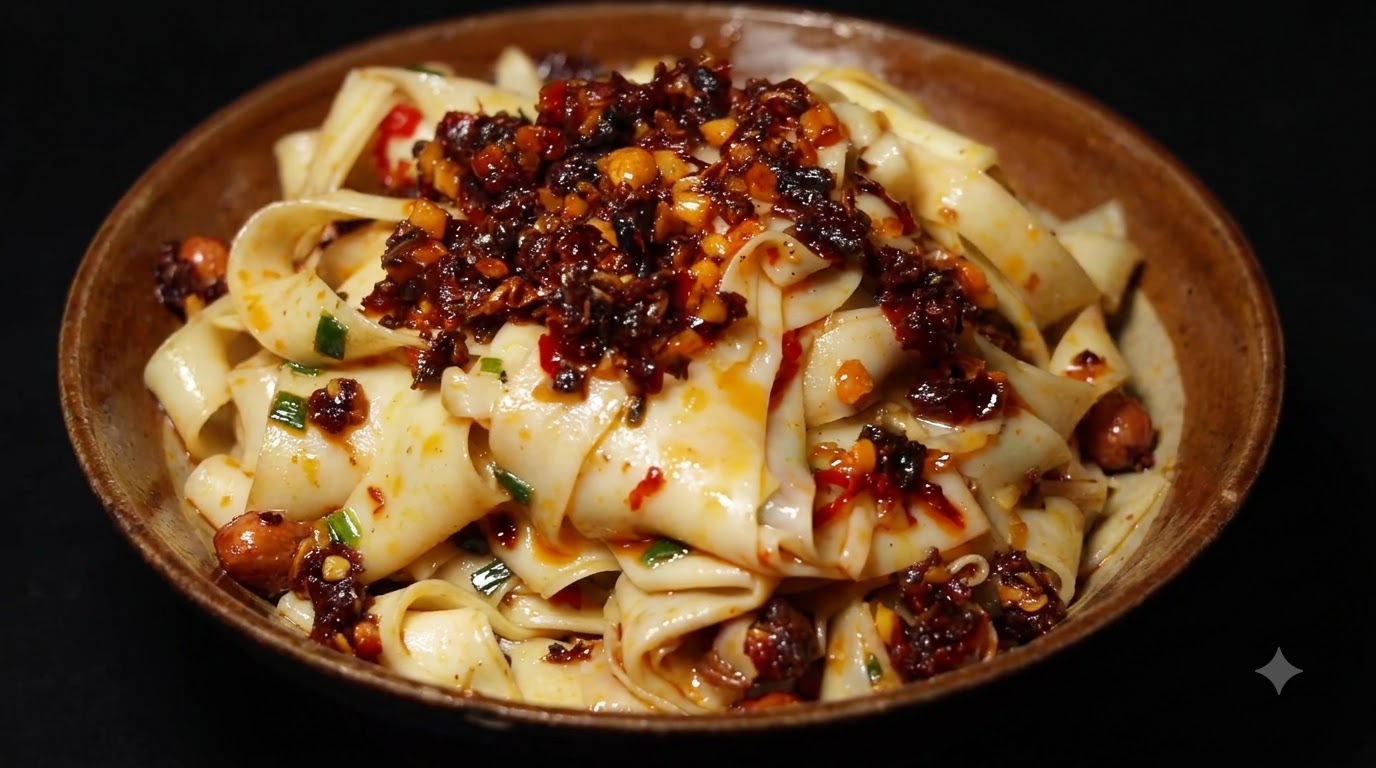 Savory Beef Chili Wide Ribbon Noodles
