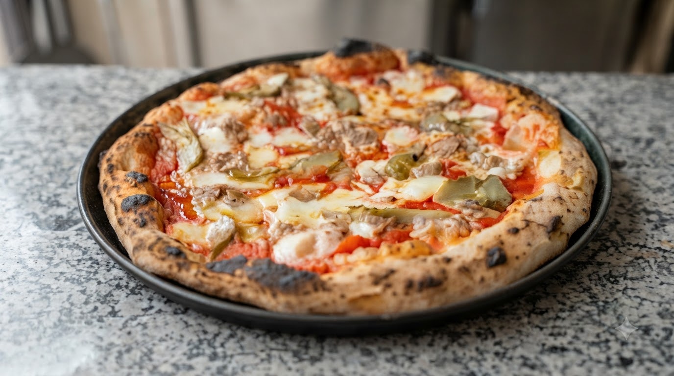 Neapolitan Artichoke and Tuna Pizza