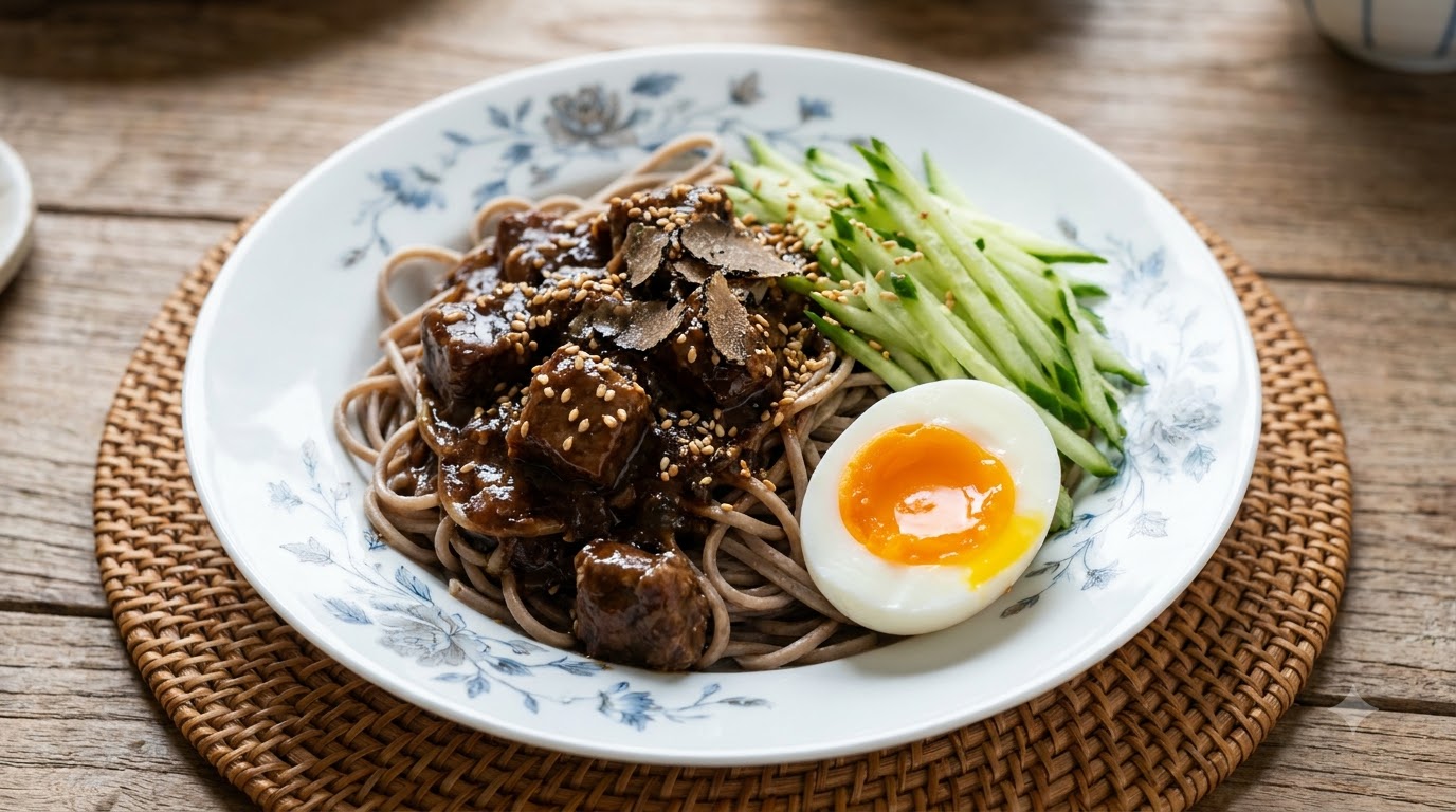 Black Truffle Beef Sauce Soba Noodles