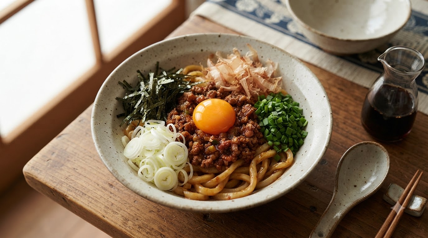Nagoya Mazesoba (Japanese Dry Noodles)