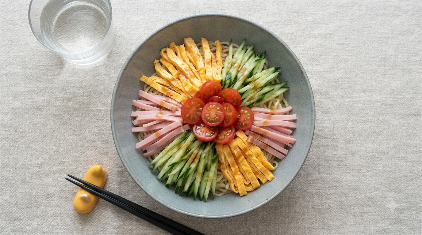Refreshing Hiyashi Chuka (Japanese Cold Noodles)