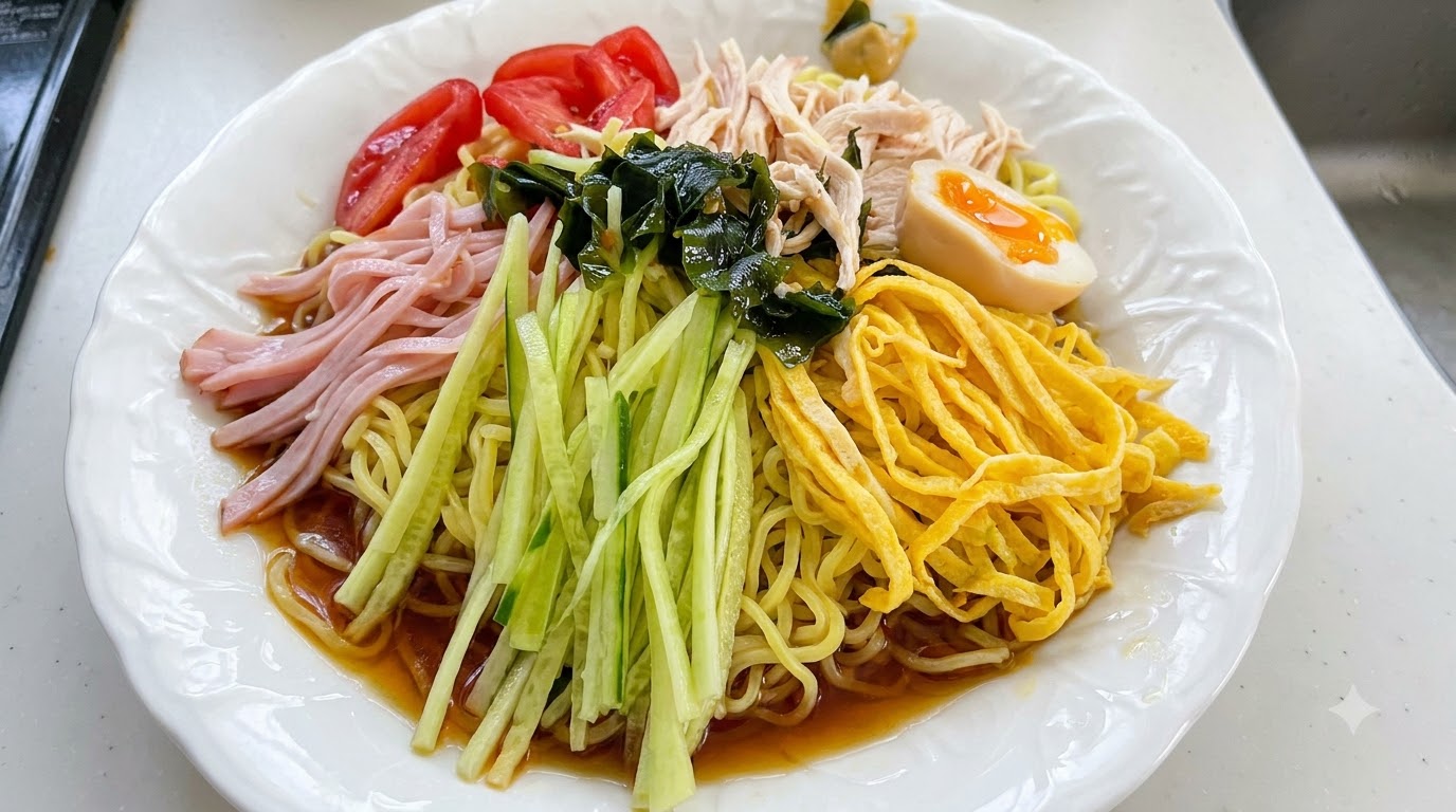 Japanese Cold Noodles (Hiyashi Chuka)