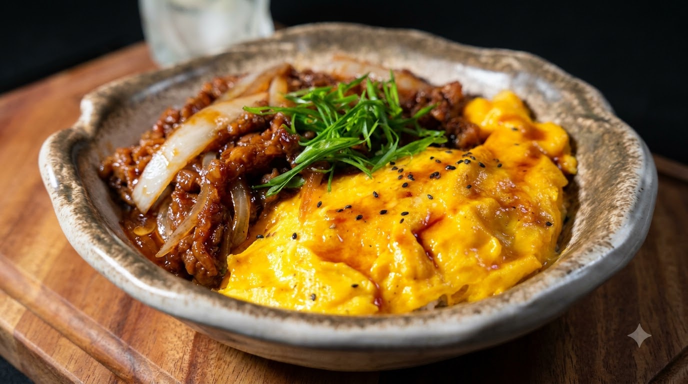 Teriyaki Beef and Soft Scrambled Egg Rice Bowl