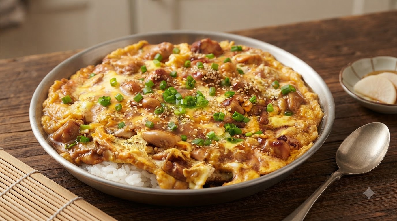 Silky Egg Chicken Rice