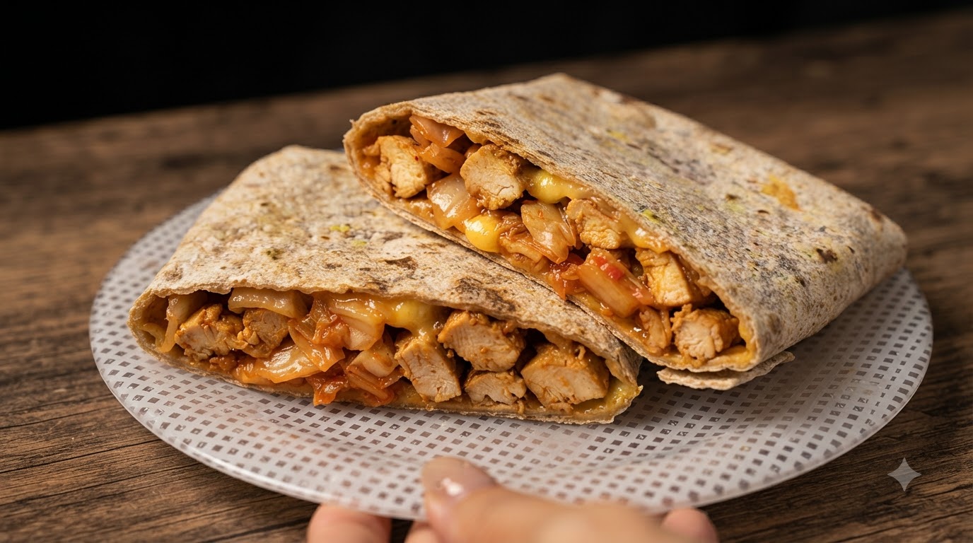 Kimchi Cheese Chicken Whole Wheat Wrap