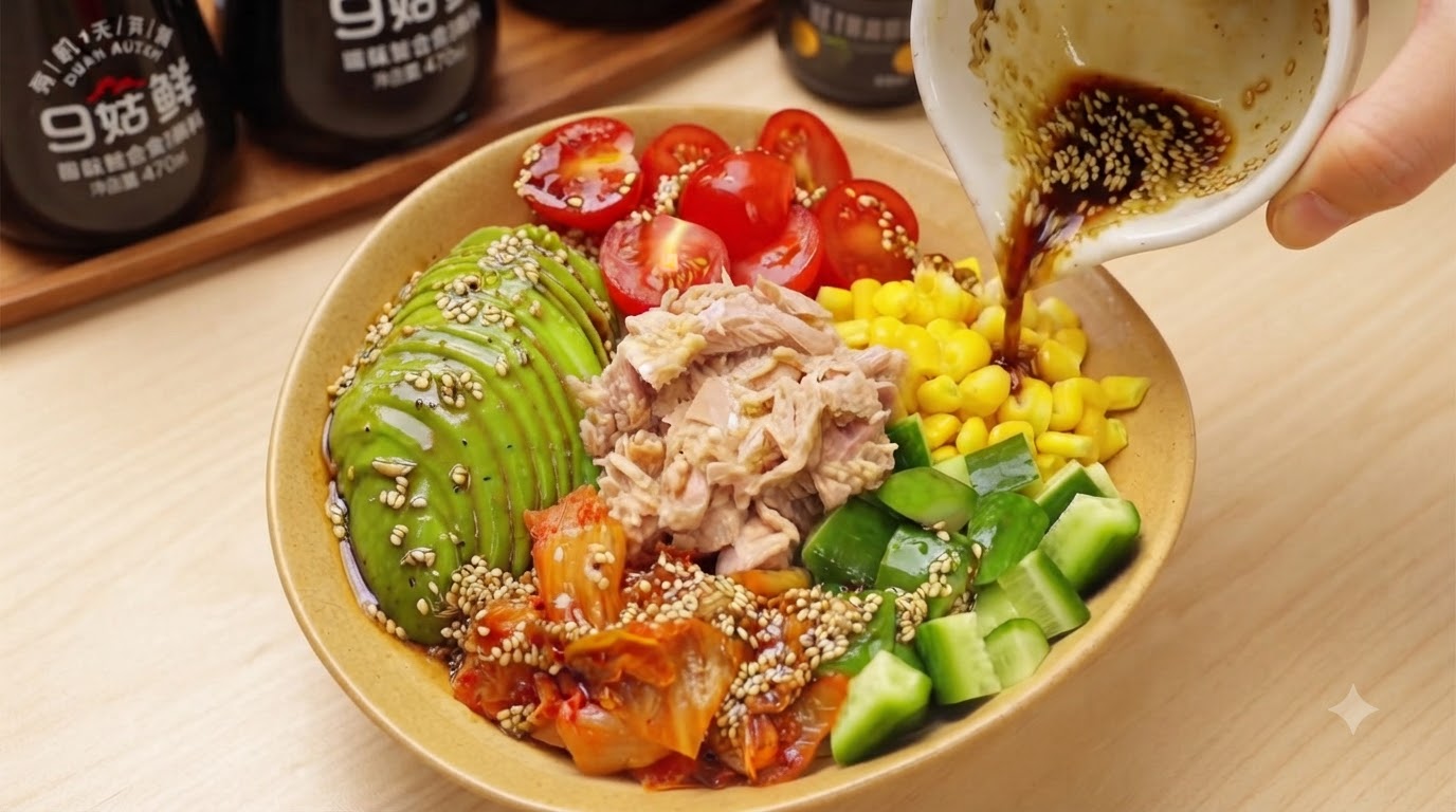 Healthy Tuna Avocado Rice Bowl