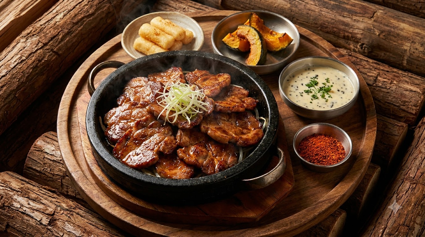 Black Truffle Volcano Cheese Grilled Pork Neck