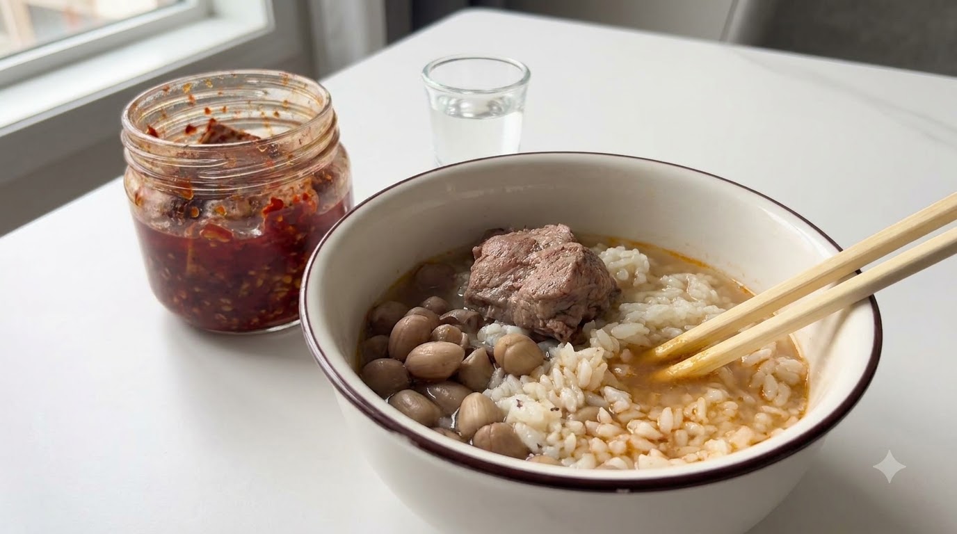 Homestyle Peanut and Pork Rib Bubble Rice