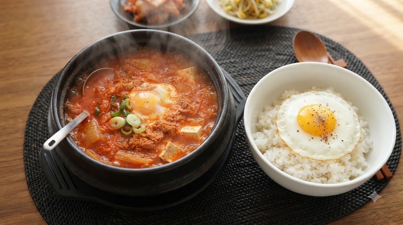 Classic Korean Tuna Kimchi Soup (Tuna Kimchi Jjigae)