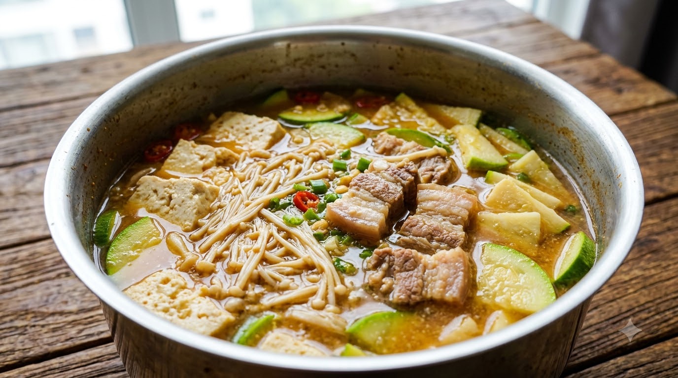 Authentic Korean Soybean Paste Stew (Doenjang-jjigae)