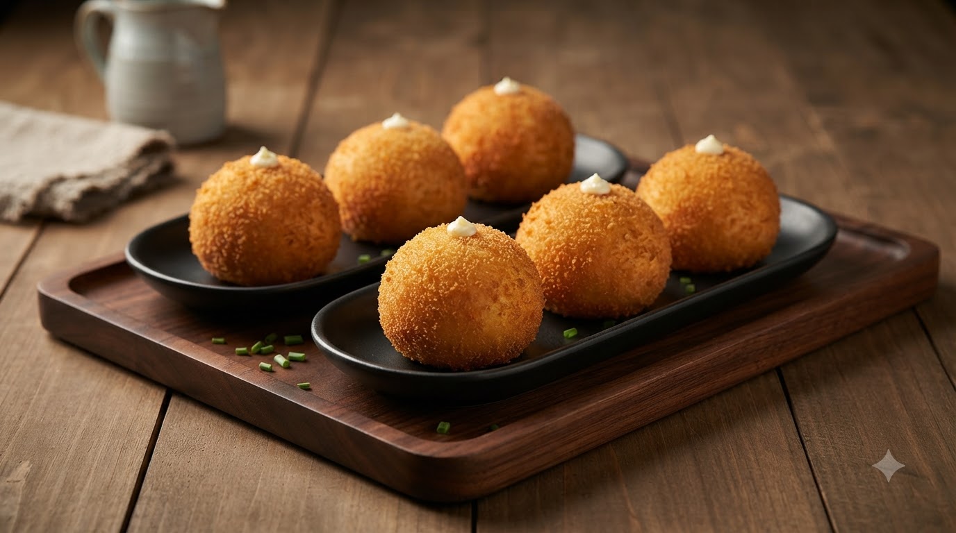 Crispy Golden Lava Burgers with Sweet Cream Filling