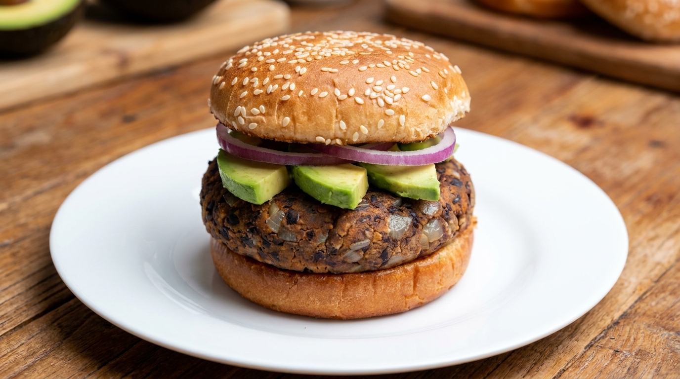 Classic Homemade Black Bean Burger