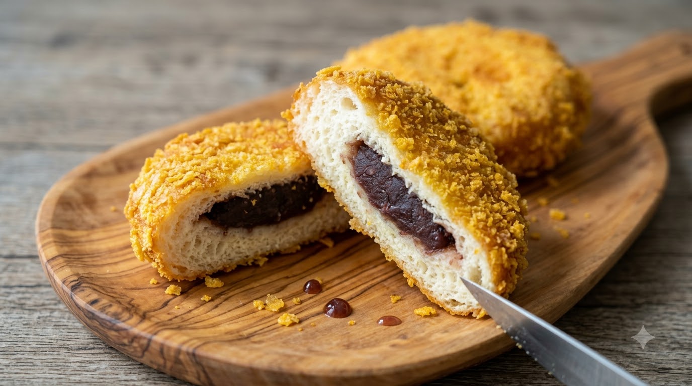 Crispy Fried Red Bean Paste Burger
