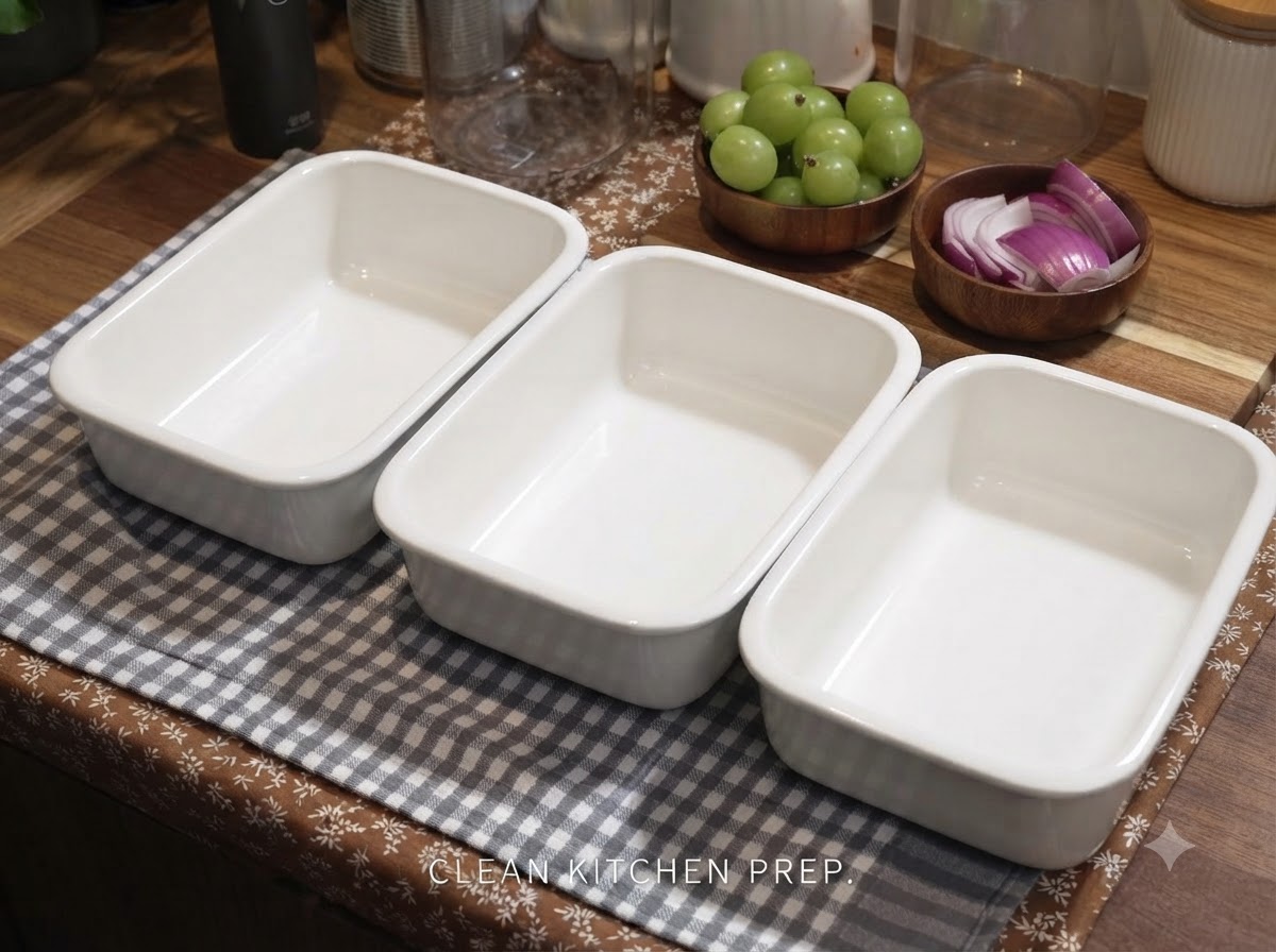 Eggs being beaten inside a white container for the pork cutlet breading station.