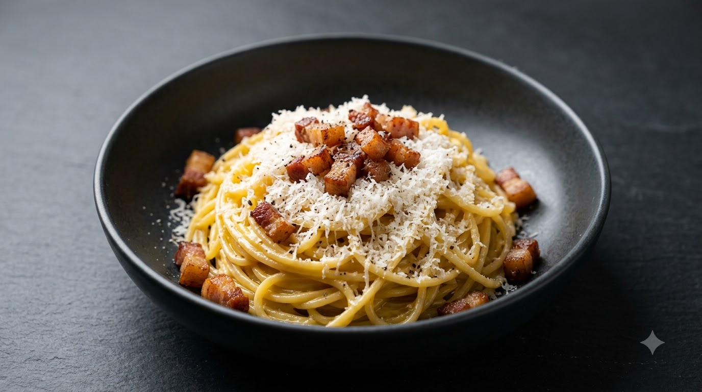 Traditional Roman Carbonara Pasta