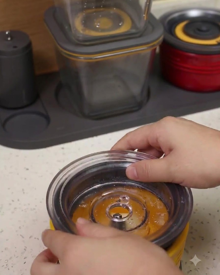 Finely minced garlic, onions, celery, and carrots prepared in small containers on the kitchen counter.