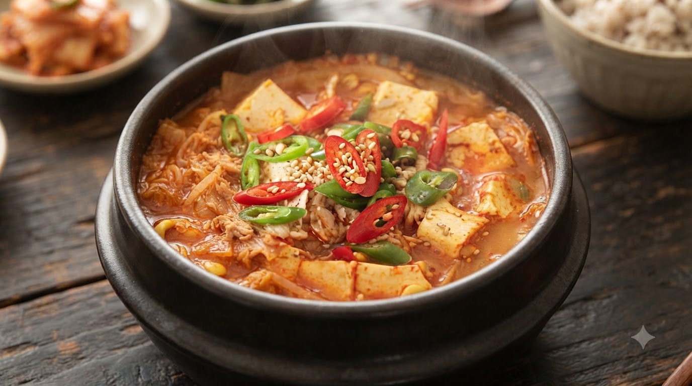 Kimchi Tuna Tofu Soup (Kimchi Jjigae)