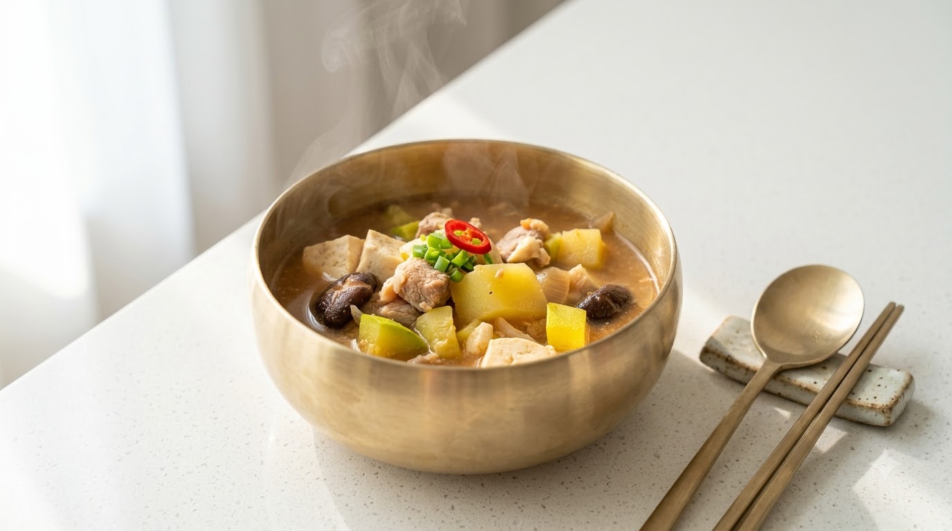 Authentic Korean Doenjang Jjigae (Soybean Paste Stew)
