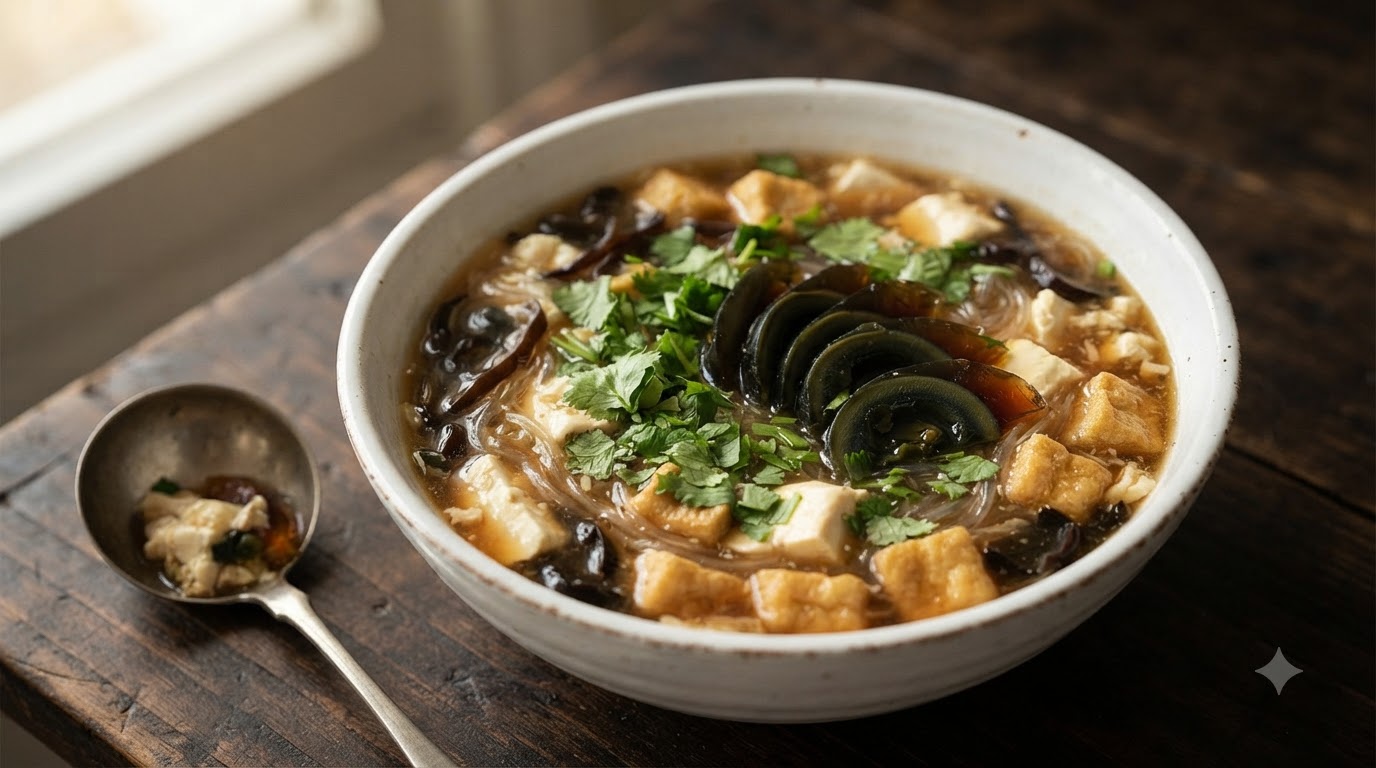 Home-Style Tofu and Century Egg Soup