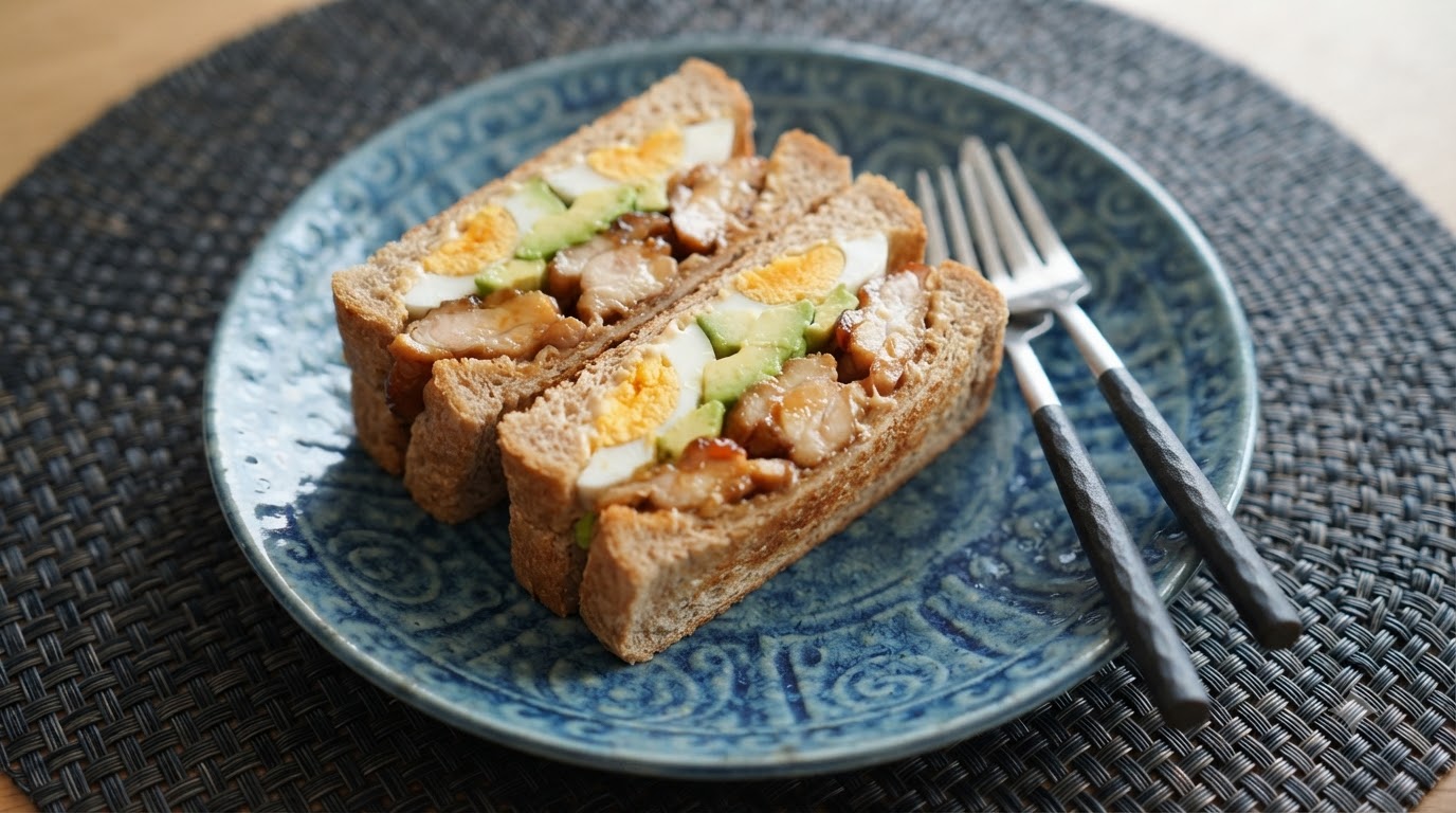 Ultimate Teriyaki Chicken Sandwich with Avocado & Egg