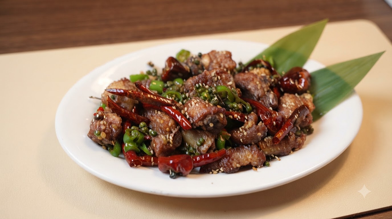 Crispy Green Sichuan Peppercorn Pork Ribs