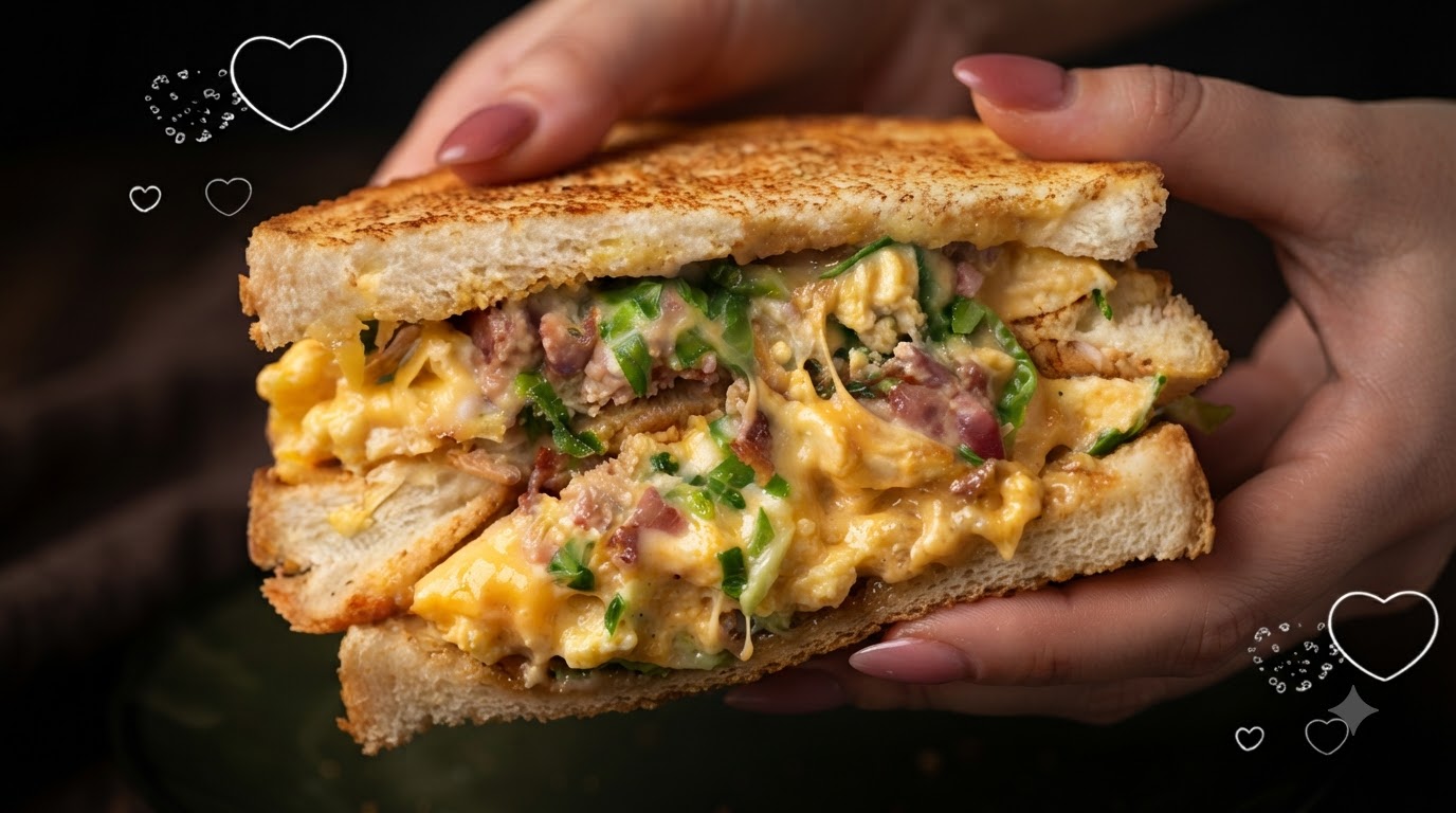 Bacon Scrambled Egg Juicy Sandwich