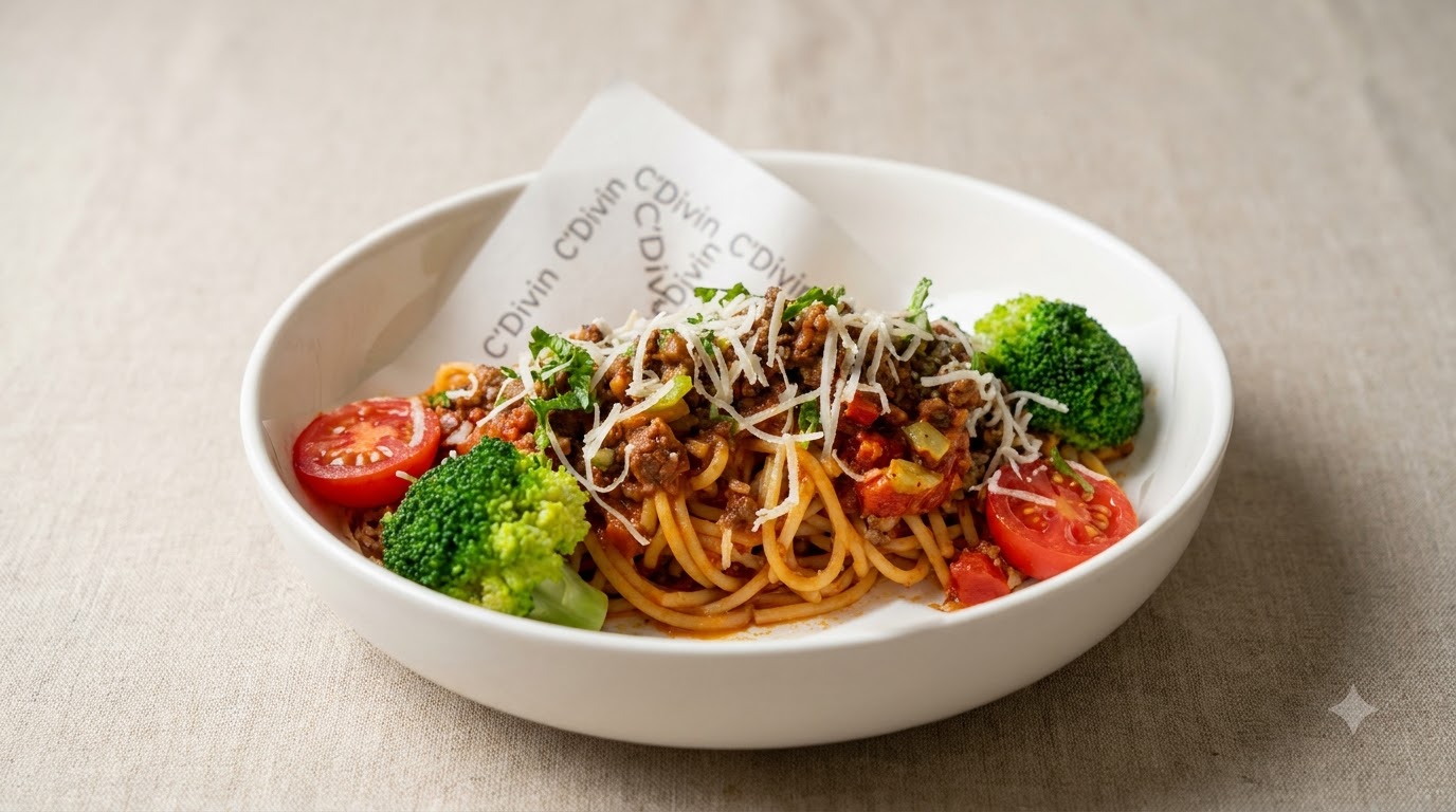 Classic Tomato Sauce and Italian Pesto Spaghetti