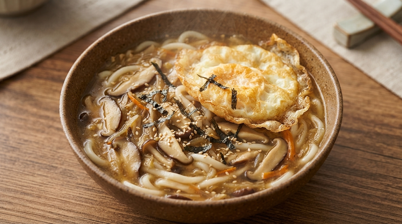 Mushroom Vegetarian Noodle Soup