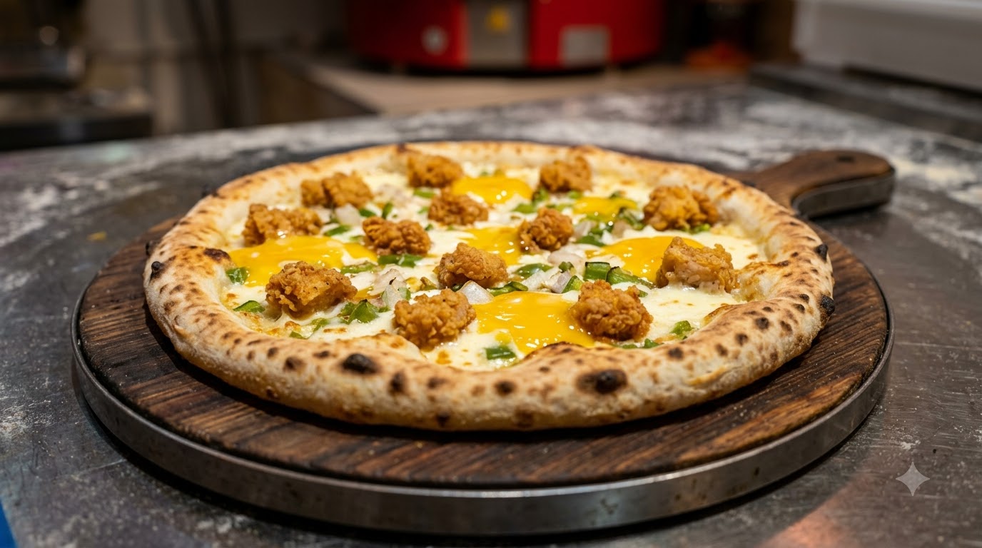 Salted Egg Yolk Tender Chicken Pizza