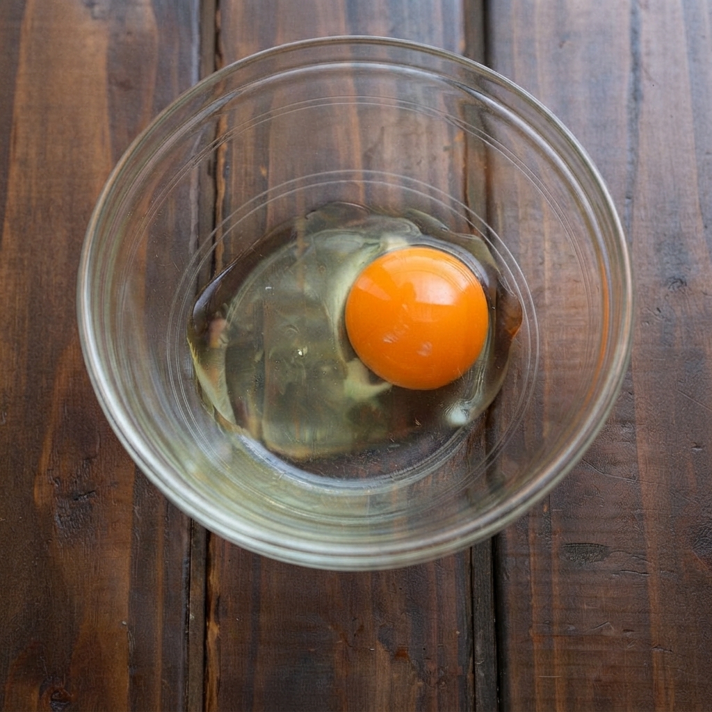 Egg yolks combined with grated cheese and black pepper inside a glass mixing bowl.